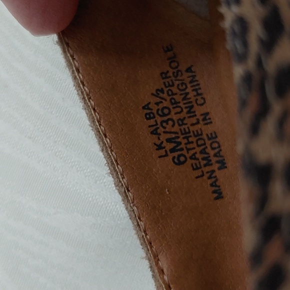 Lucky Brand Women's Size 6M 'Alba' Leather Animal Print Loafer - Picture 10 of 10